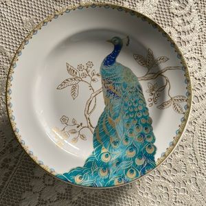 Set of 8 Peacock Dessert/Decorative Plates